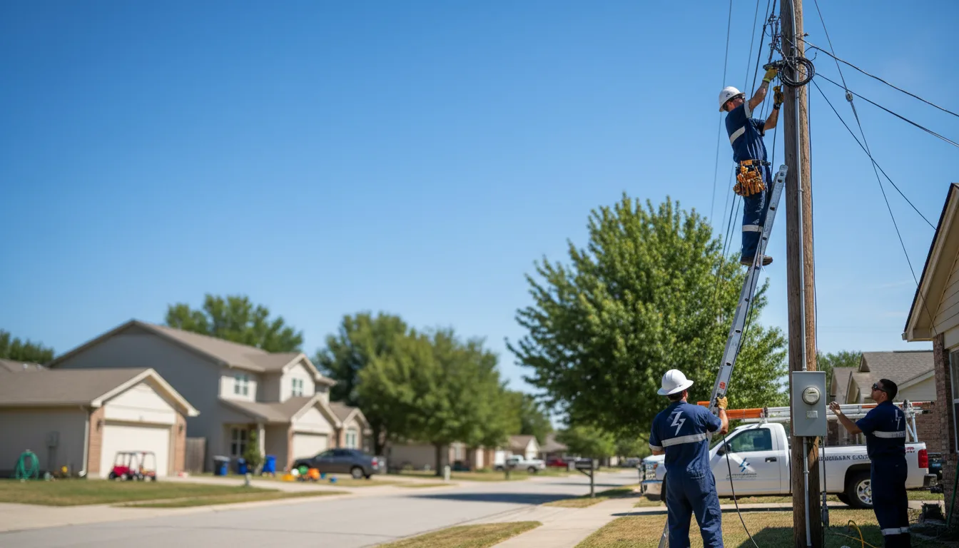 Residential electrician providing installation services in Cobb, WI